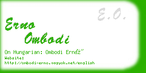 erno ombodi business card